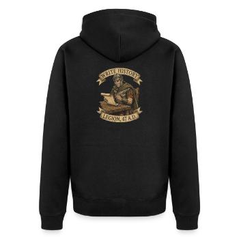 Écrire l’histoire de la Légion romaine 47 ap. J.-C. Rome antique - Veste à capuche bio Premium Unisexe - noir - Dos - Nico (187cm)
