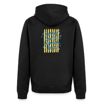 Sorry Cant Summer Bye Funny Vacation Quote Summer - Unisex Premium Organic Zip Hoodie - black - Back - Nico (187cm)