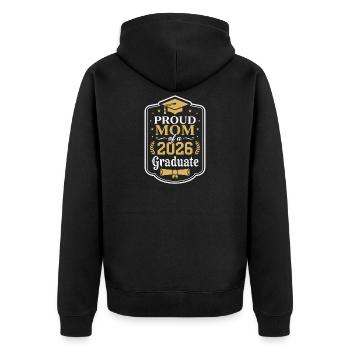 Fière maman d’un diplômé de 2026 - Veste à capuche bio Premium Unisexe - noir - Dos - Nico (187cm)