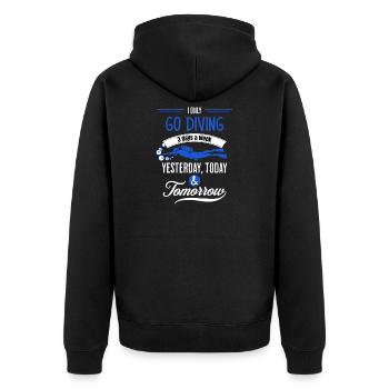 Scuba Diving 3 Days A Week Funny - Unisex Premium Organic Zip Hoodie - black - Back - Nico (187cm)