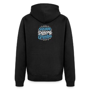 Square Dancing Opa Square Dance Geschenke - Unisex Premium Bio Zip Hoodie - Schwarz - Hinten - Nico (187cm)