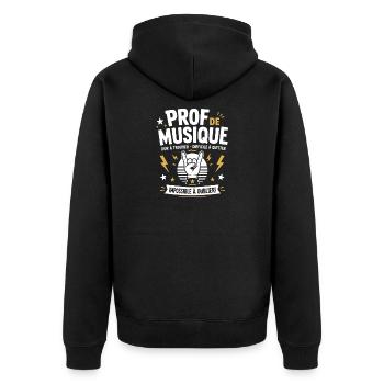 Prof de Musique Rock Inoubliable - Veste à capuche bio Premium Unisexe - noir - Dos - Nico (187cm)