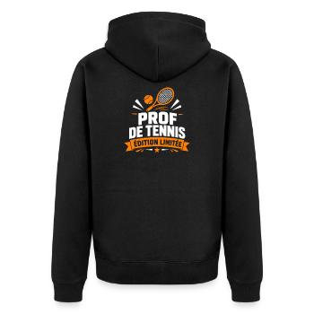 Prof de Tennis - Veste à capuche bio Premium Unisexe - noir - Dos - Nico (187cm)