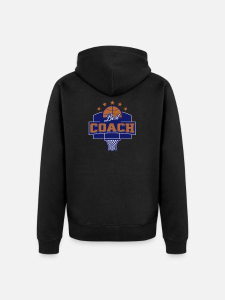 Beste Basketballtrainer-Sportarten - Unisex Premium Bio Zip Hoodie - Schwarz