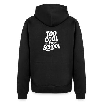 Trop cool pour l’école - Veste à capuche bio Premium Unisexe - noir - Dos - Nico (187cm)