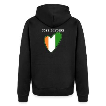 Ivory Coast Pride Cote D'Ivoire Heritage Elephant - Veste à capuche bio Premium Unisexe - noir - Dos - Nico (187cm)