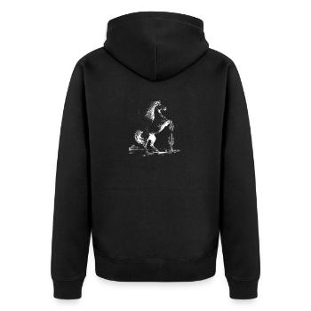 Étalon du Halo du Désert - Veste à capuche bio Premium Unisexe - noir - Dos - Nico (187cm)