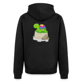 Drôle de tortue - Veste à capuche bio Premium Unisexe - noir - Dos - Nico (187cm)