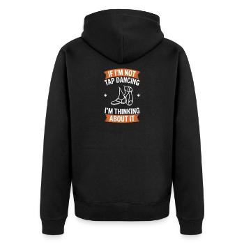 Talents de claquettes, claquettes, claquettes de danse - Veste à capuche bio Premium Unisexe - noir - Dos - Nico (187cm)