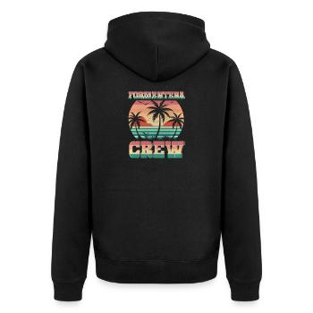 Formentera Crew - Unisex Premium Bio Zip Hoodie - Schwarz - Hinten - Nico (187cm)