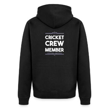 Équipe de cricket - Veste à capuche bio Premium Unisexe - noir - Dos - Nico (187cm)