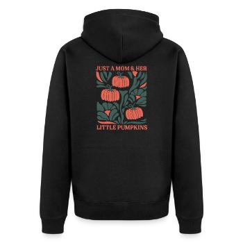 Automne Maman et Petites Citrouilles - Veste à capuche bio Premium Unisexe - noir - Dos - Nico (187cm)