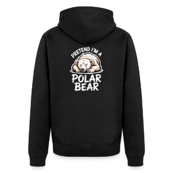 Polar Bear Sayings Polar Bears Funny Polar Bear Gift - Unisex Premium Organic Zip Hoodie - black - Back - Nico (187cm)
