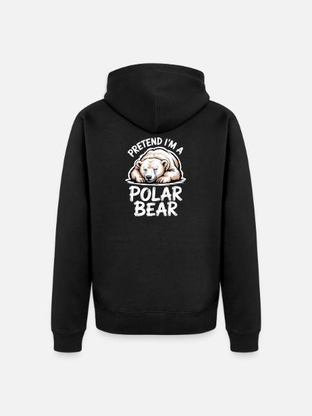 Eisbär Sprüche Eisbären Lustiges Eisbär Geschenk - Unisex Premium Bio Zip Hoodie - Schwarz
