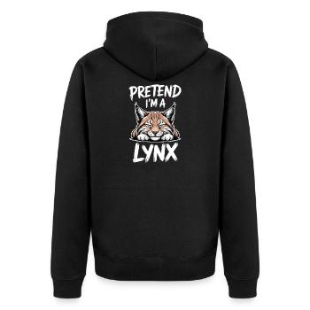 Lynx Dictions Lynx Drôle de cadeau de lynx - Veste à capuche bio Premium Unisexe - noir - Dos - Nico (187cm)