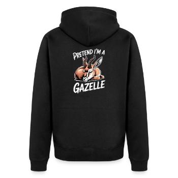 Gazelles Expressions Gazelles Drôle de Gazelle - Veste à capuche bio Premium Unisexe - noir - Dos - Nico (187cm)