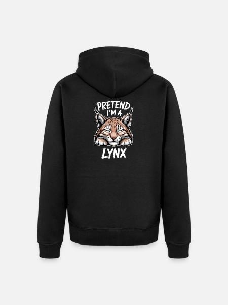 Luchs Sprüche Luchse Lustiges Luchs Geschenk - Unisex Premium Bio Zip Hoodie - Schwarz