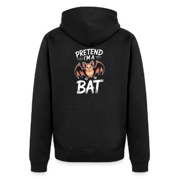 Cadeau amusant des chauves-souris sur les proverbes de chauve-souris - Veste à capuche bio Premium Unisexe - noir - Dos - Nico (187cm)