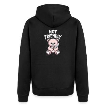 Introverti Pas Amical Solitaire Antisocial - Veste à capuche bio Premium Unisexe - noir - Dos - Nico (187cm)
