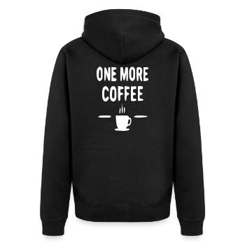Even more coffee illustration - Unisex Premium Organic Zip Hoodie - black - Back - Nico (187cm)