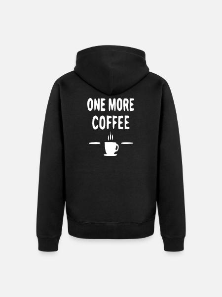 Even more coffee illustration - Unisex Premium Organic Zip Hoodie - black