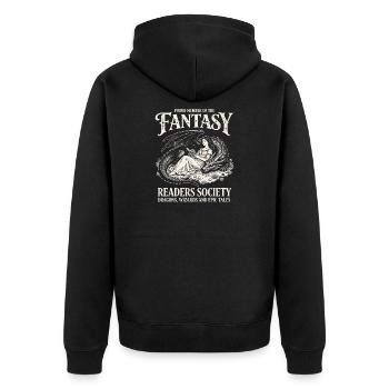Rat de bibliothèque de la Société des lecteurs de fantasy Readers - Veste à capuche bio Premium Unisexe - noir - Dos - Nico (187cm)
