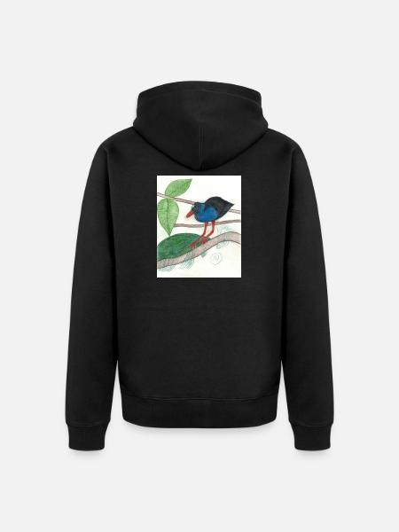 Bronzesultanshuhn - Unisex Premium Bio Zip Hoodie - Schwarz