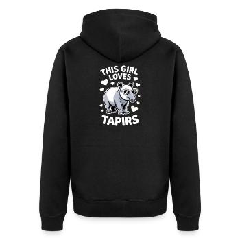 Dictons de tapir Tapir Drôle de cadeau de tapir - Veste à capuche bio Premium Unisexe - noir - Dos - Nico (187cm)