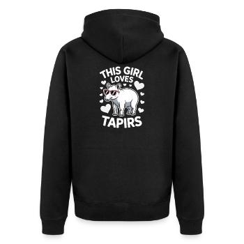 Dictons de tapir Tapir Drôle de cadeau de tapir - Veste à capuche bio Premium Unisexe - noir - Dos - Nico (187cm)