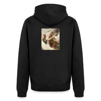 F-CAW-F Rooster Meme – Drôle de sarcastique - Veste à capuche bio Premium Unisexe - noir - Dos - Nico (187cm)