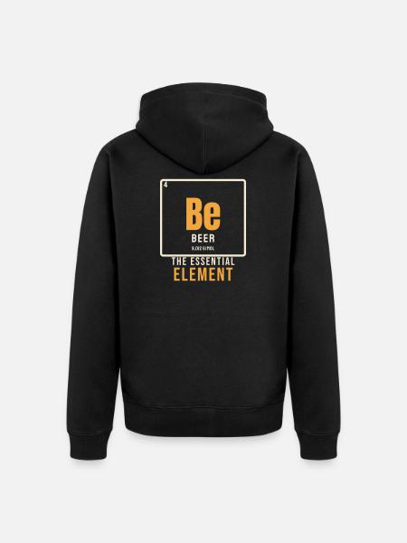 Beer Essential Element - Periodic Table - Unisex Premium Organic Zip Hoodie - black