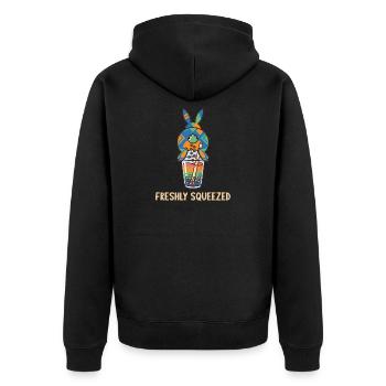 Bubble Tea Boba Drôle de Lapin mignon - Veste à capuche bio Premium Unisexe - noir - Dos - Nico (187cm)