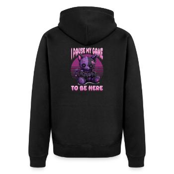 Pastel Goth Soft Goth Gaming Gamer - Unisex Premium Organic Zip Hoodie - black - Back - Nico (187cm)