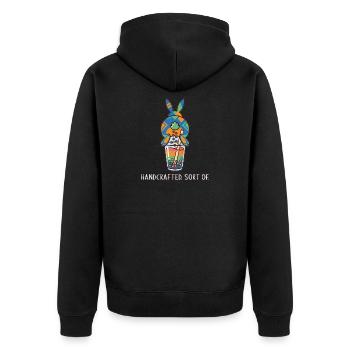 Bubble Tea Boba Drôle de Lapin mignon - Veste à capuche bio Premium Unisexe - noir - Dos - Nico (187cm)
