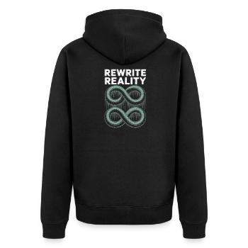 Programmers – Coding Developers & Computer Scientists - Unisex Premium Organic Zip Hoodie - black - Back - Nico (187cm)