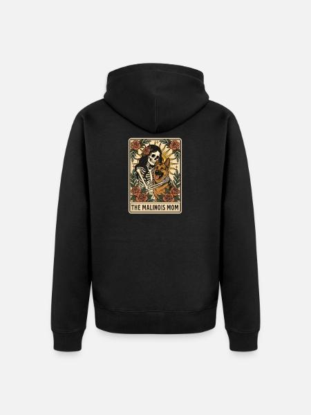 Der Malinois-Mama-Belgischer Schäferhund - Unisex Premium Bio Zip Hoodie - Schwarz