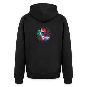 Mexico and Panama Friendship - Unisex Premium Organic Zip Hoodie - black - Back - Nico (187cm)