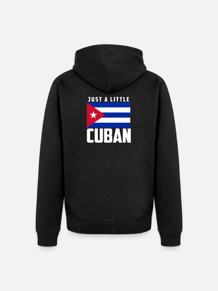 Gewoon een beetje Cubaanse Cubaanse vlag Cubaanse trots - Uniseks Premium bio ziphoodie - zwart