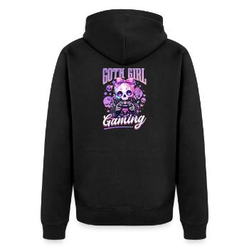 Pastel Goth Soft Goth Gaming Gamer - Unisex Premium Organic Zip Hoodie - black - Back - Nico (187cm)