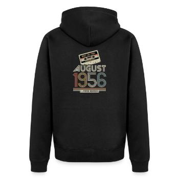 Cassette | Meilleur d’août 1956 | Édition limitée - Veste à capuche bio Premium Unisexe - noir - Dos - Nico (187cm)