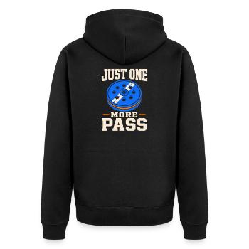 Garage Detailer Auto Detaillierung Auto Detailer - Unisex Premium Bio Zip Hoodie - Schwarz - Hinten - Nico (187cm)