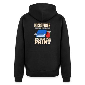 Garage Detailer Car Detailing Car Detailer - Unisex Premium Organic Zip Hoodie - black - Back - Nico (187cm)