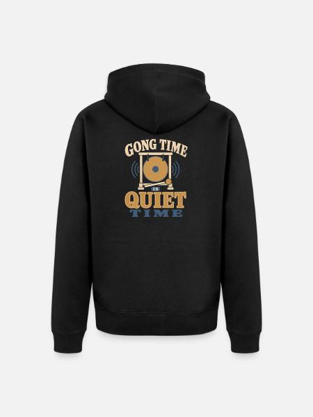 Klangbad Klangheilung Singing Bowl Gift - Unisex Premium Organic Zip Hoodie - black