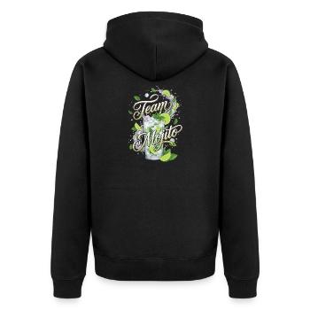 Bachelor Party Mojito Cocktail Bartender - Unisex Premium Organic Zip Hoodie - black - Back - Nico (187cm)