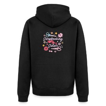 Sœurs du scrapbooking - Veste à capuche bio Premium Unisexe - noir - Dos - Nico (187cm)
