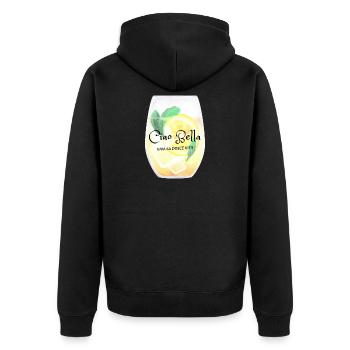 Ciao Bella Citrus Glow - Unisex Premium Organic Zip Hoodie - black - Back - Nico (187cm)