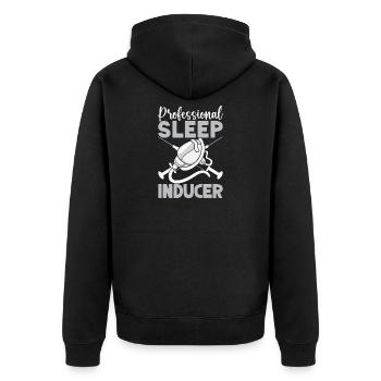 Anesthesiologist Sleep Inducer Anesthesia - Unisex Premium Organic Zip Hoodie - black - Back - Nico (187cm)