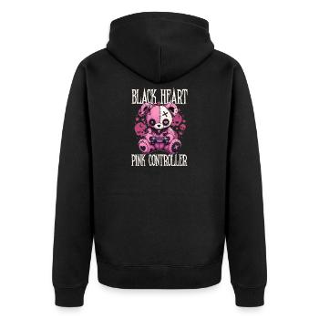 Pastel Goth Soft Goth Gaming Gamer - Unisex Premium Bio Zip Hoodie - Schwarz - Hinten - Nico (187cm)