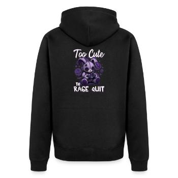 Pastel Goth Soft Goth Gaming Gamer - Unisex Premium Bio Zip Hoodie - Schwarz - Hinten - Nico (187cm)