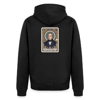 Carte de tarot William Henry Harrison - Veste à capuche bio Premium Unisexe - noir - Dos - Nico (187cm)